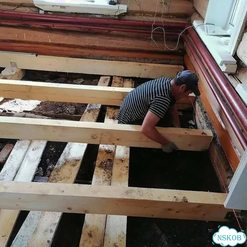 Замена и усиление лаг и пола фото 10