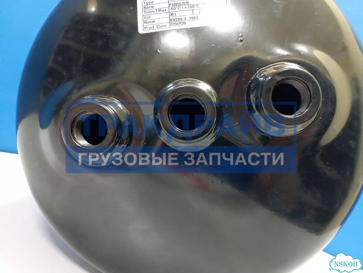 Ресивер воздушный Мерседес 30L 15.5 бар 276x585 мм фото 3