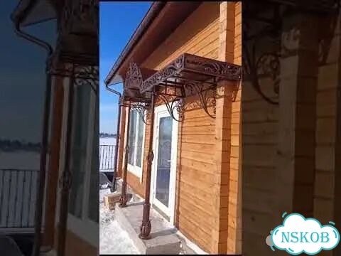 Кованый козырек над крыльцом под ключ фото 2