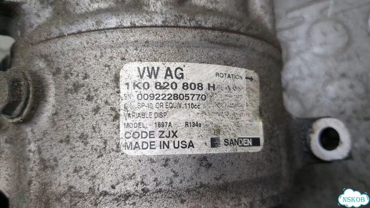 Компрессор кондиционера Volkswagen Jetta 6 фото 3