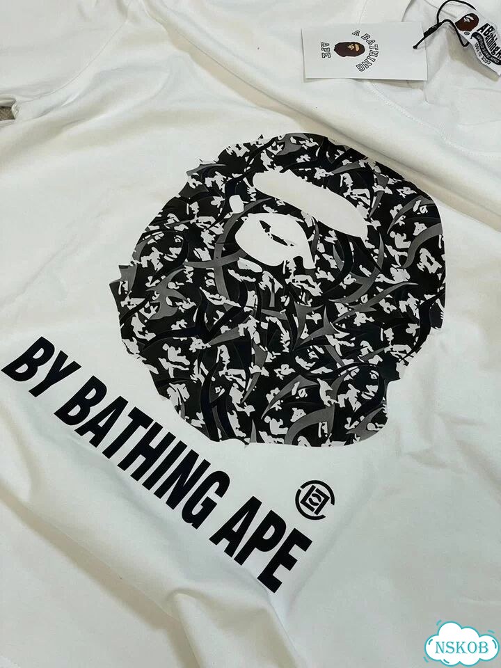 Футболка bape белая фото 3