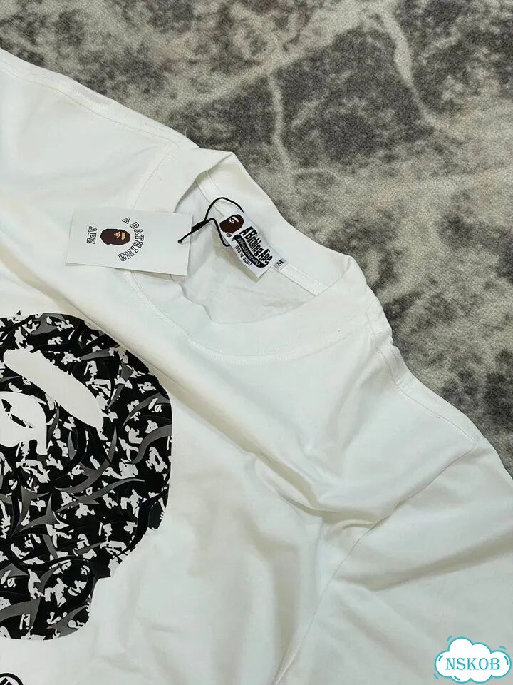 Футболка bape белая фото 4