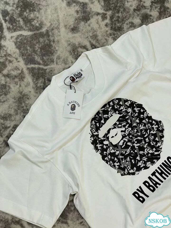 Футболка bape белая фото 5
