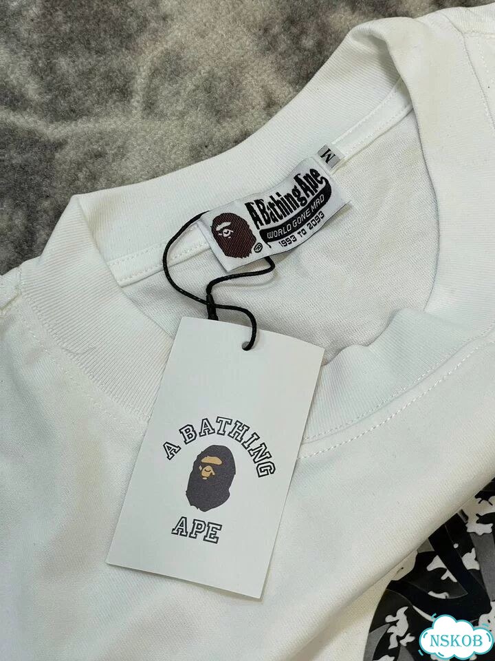 Футболка bape белая фото 6