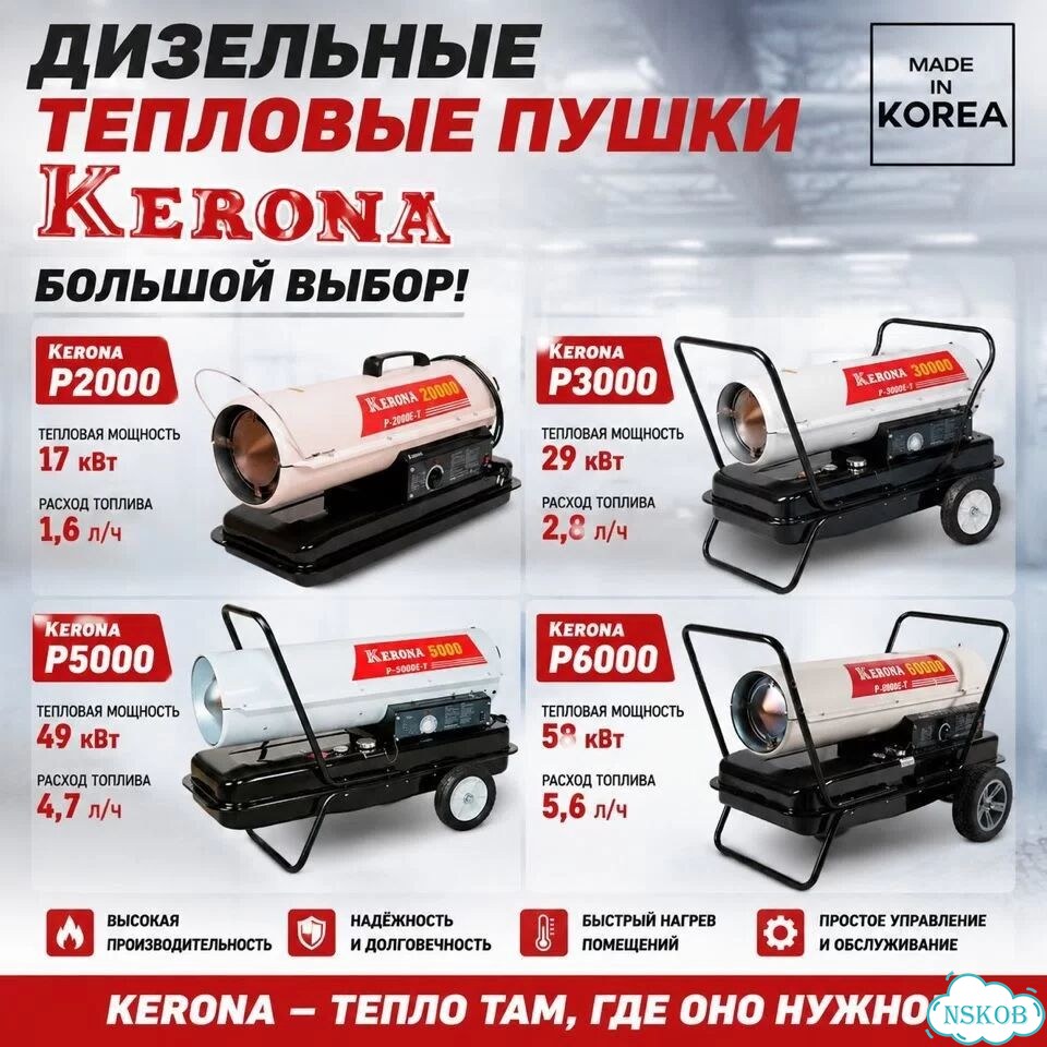 Дизельные тепловые пушки Kerona все модели фото 1