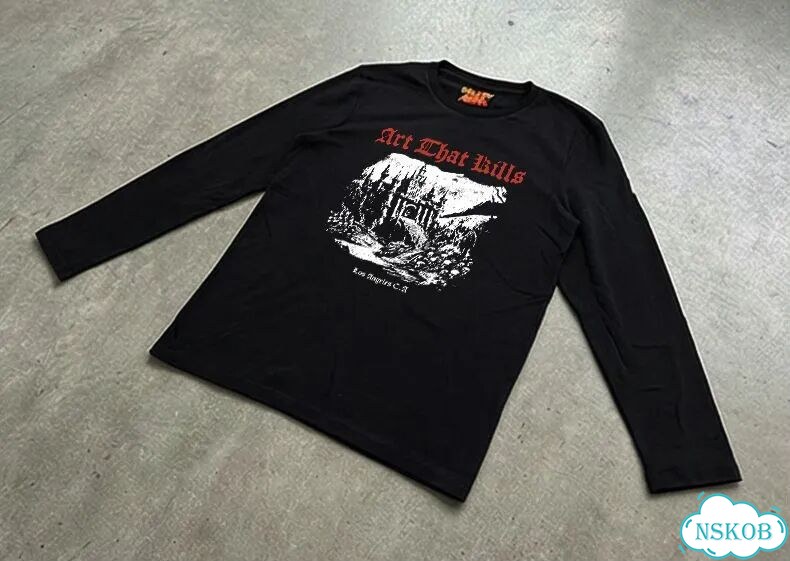 Лонгслив черный Gallery Dept Art that kills AC0146 фото 3