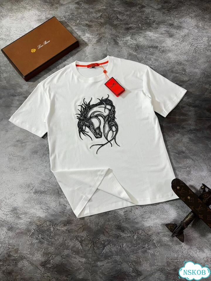 Футболка Hermes Logo New белая фото 1