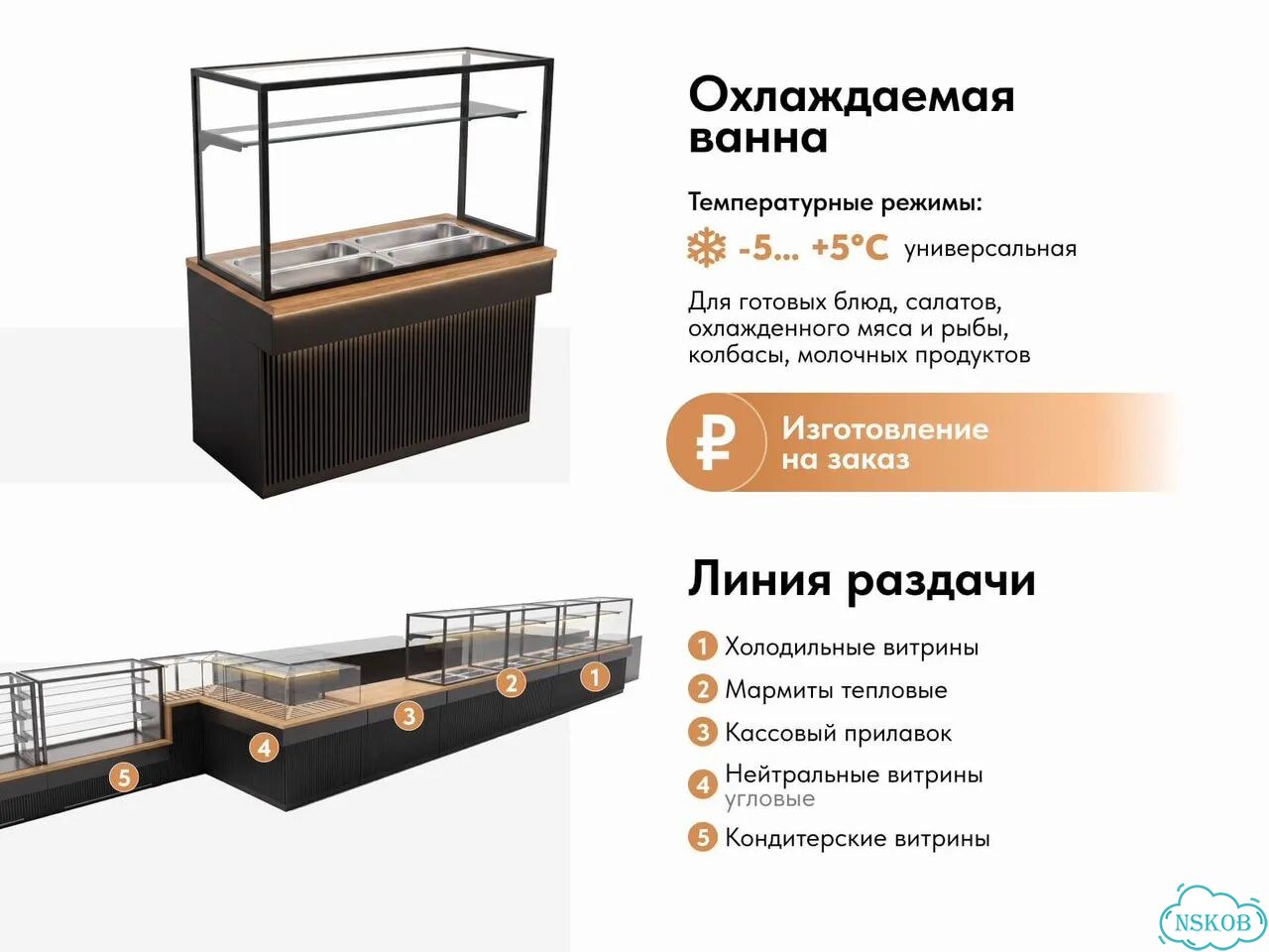 Охлаждаемая ванна. Линия раздачи. Цена за модуль фото 4