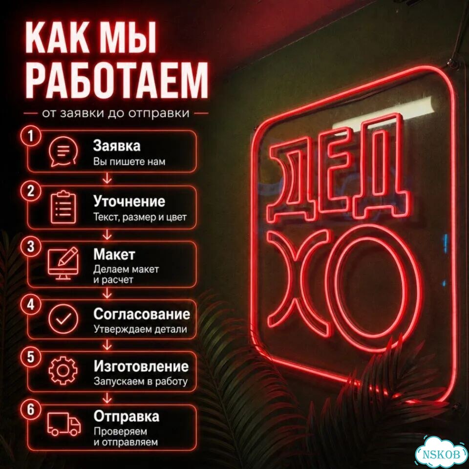 Вывеска из неона для фотозоны фото 3
