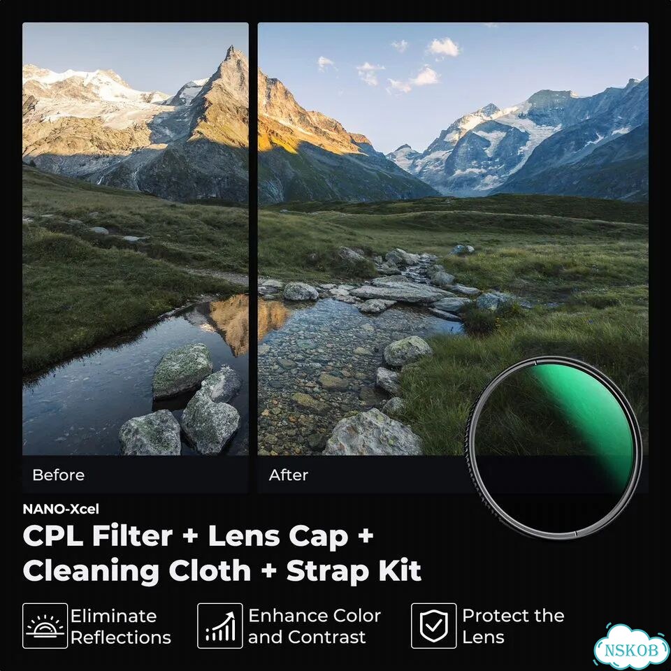 Светофильтр K&F Concept XC16 Nano-X CPL Green Coated 62mm фото 2