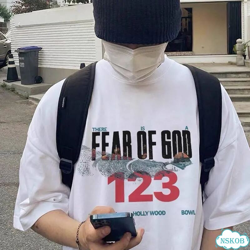 Футболка Fear of God Logo New белая фото 1