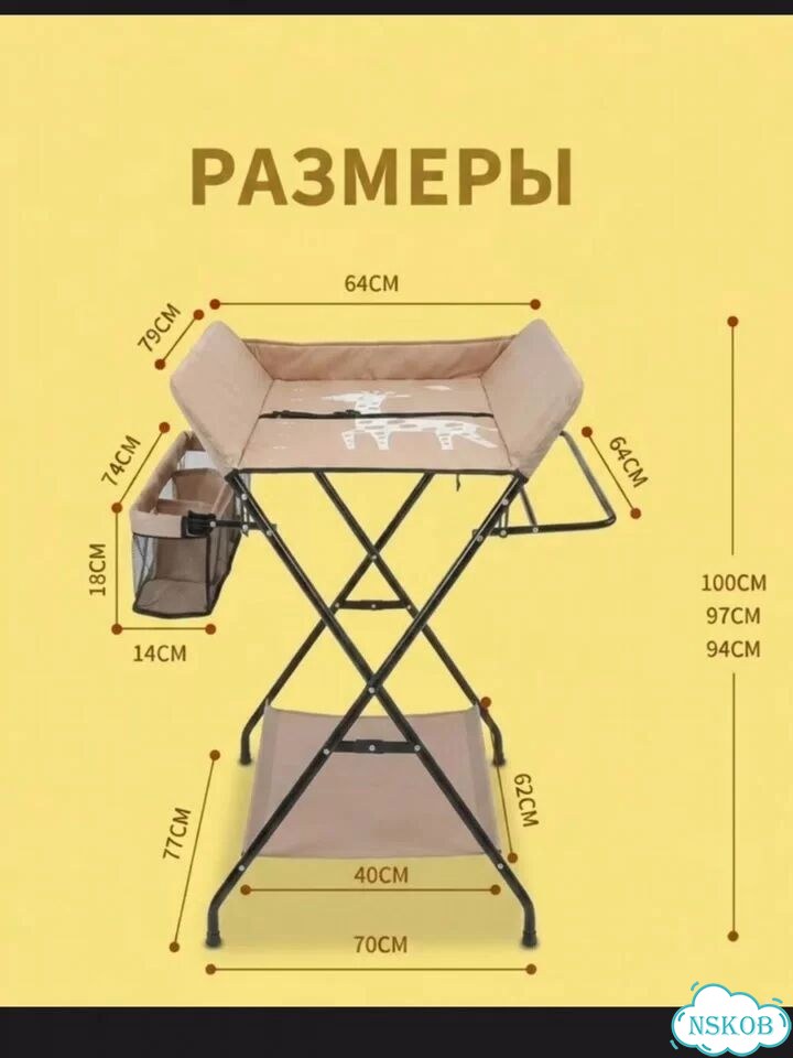 Пеленальный стол для новорожденных на колесиках фото 7