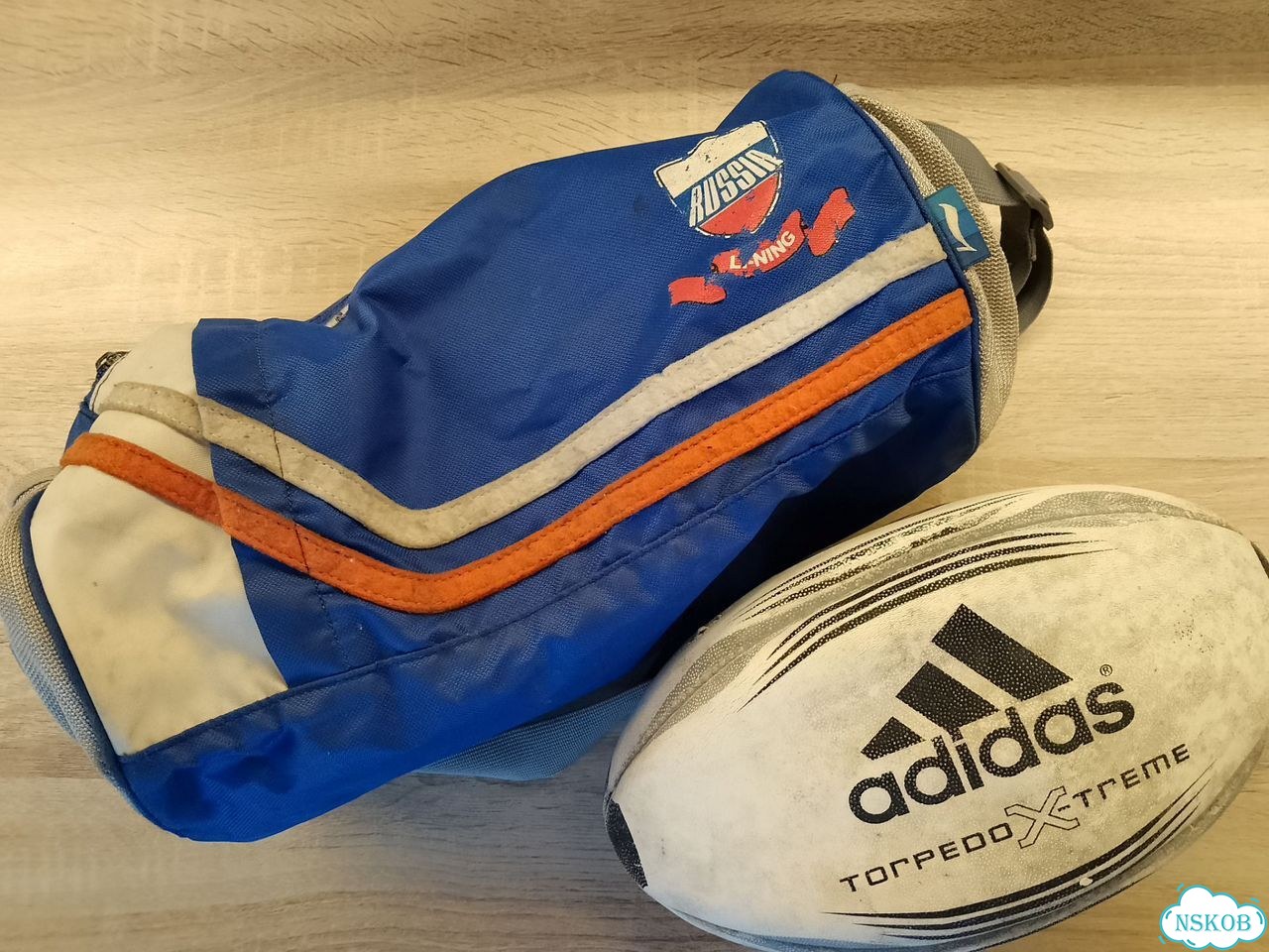 Мяч для регби adidas с сумкой фото 1