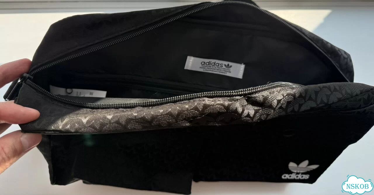 Сумка Adidas monogram чёрная фото 2