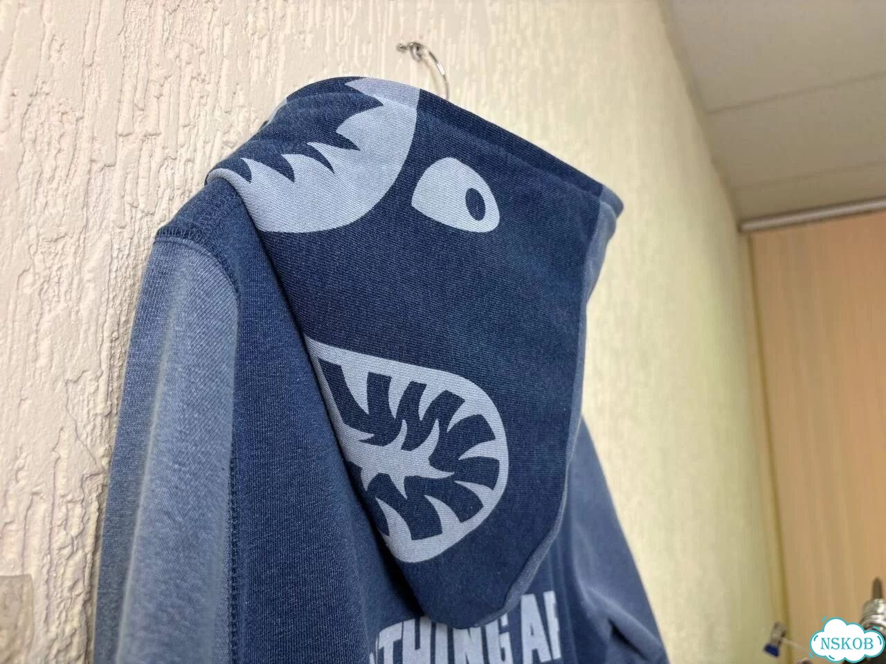 Зип худи Bape indigo синяя фото 10