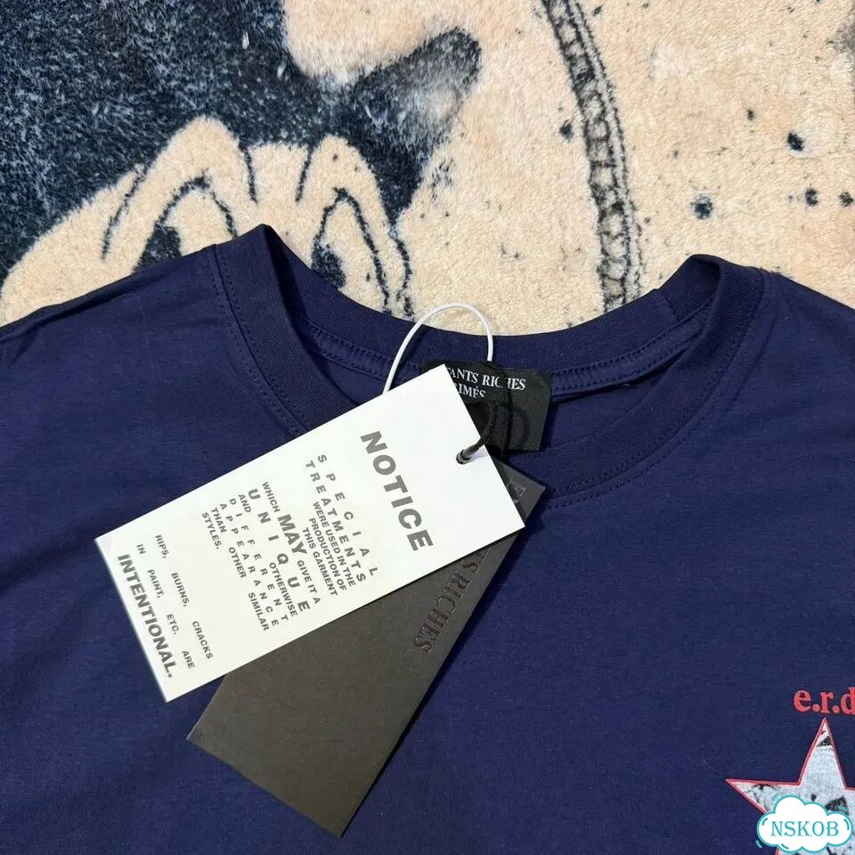 Синяя футболка Erd 22ss oversize фото 10