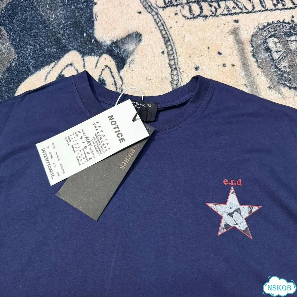 Синяя футболка Erd 22ss oversize фото 8