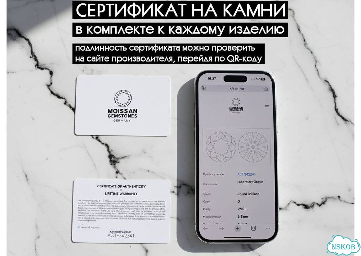 Серьги с черными муассанитами 0,6 карата, 4 мм фото 10