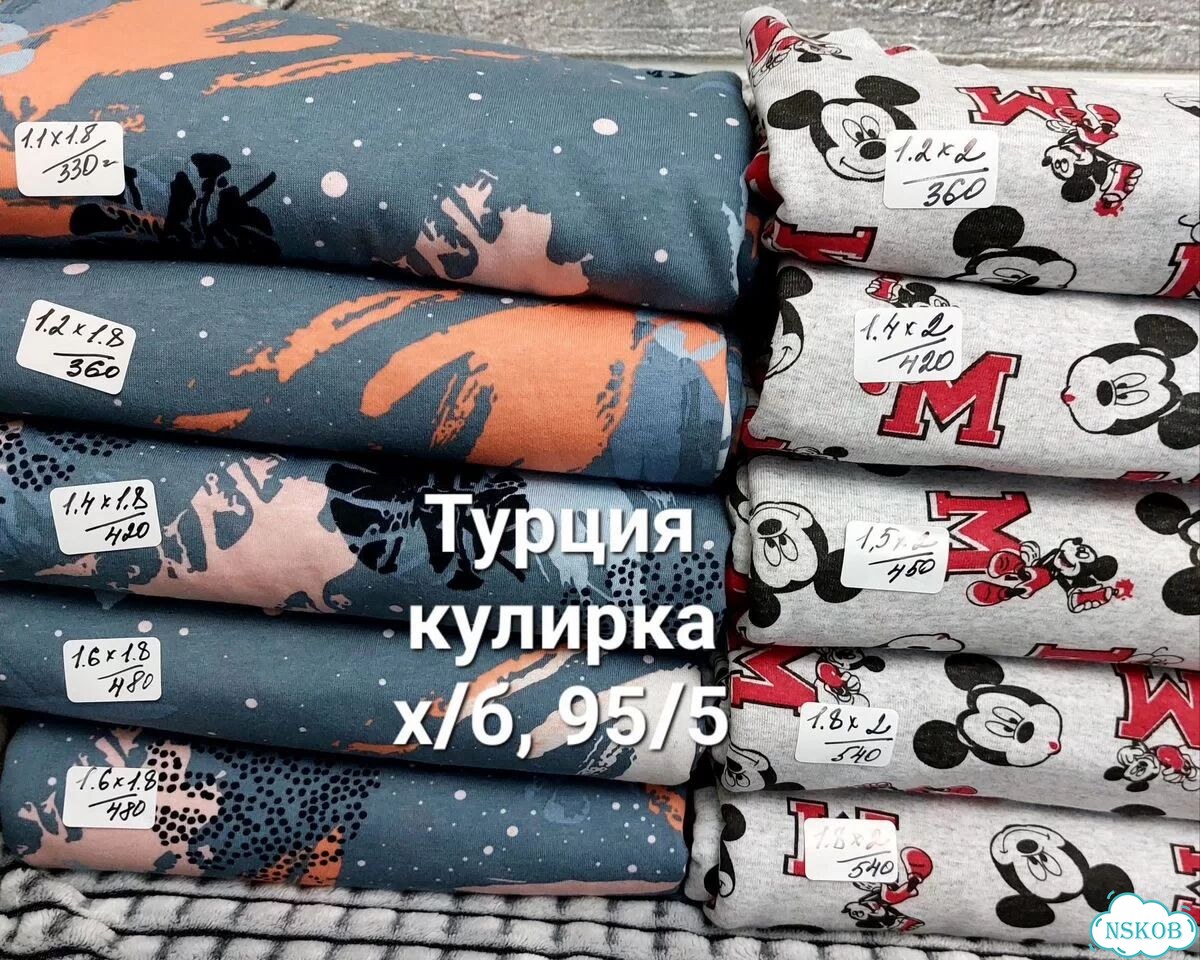 Ткань кулирка принт фото 1