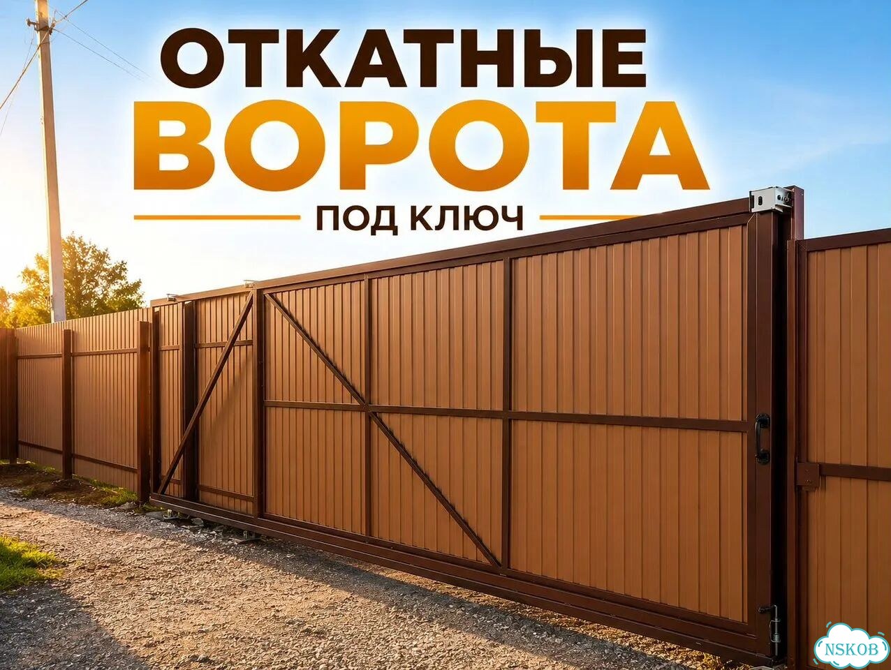 Откатные ворота 4,5х2 фото 1